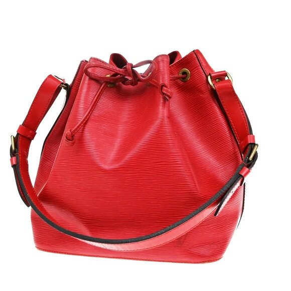 LOUIS VUITTON Petit Noe Drawstring Shoulder Bag Epi Leather Red M44107 32EE732 - Picture 1 of 14
